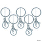 Gift To Love | Key Chain Fitting With Hook | Color : Silver | Pcs : 5 Pc | Code : KF5PCSR
