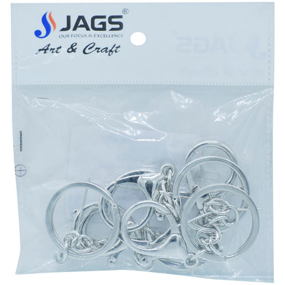 Gift To Love | Key Chain Fitting With Hook | Color : Silver | Pcs : 5 Pc | Code : KF5PCSR