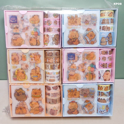 Gift To Love | Sticker And Tape Set Capybara | Code : KP08