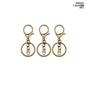 Gift To Love | Key Ring With Hook | Color : Copper | Size : 1.6 Mm X 30 Mm | Pcs : 3 Pcs | Code : KRH3C