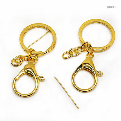 Gift To Love | Key Ring With Hook | Color : Gold | Size : 1.6 Mm X 30 Mm | Pcs : 500 Pcs | Code : KRHG