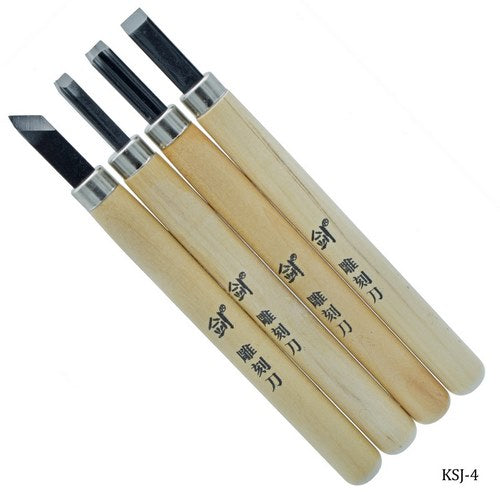 Gift To Love | Wooden Knife Carving Set Of 4Pcs | Code : KSJ-4