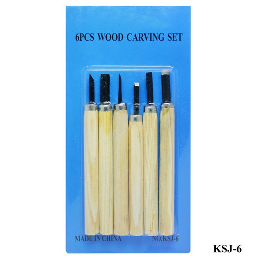 Gift To Love | Wooden Knife Carving | Pcs : Set Of 6 Pcs | Code : KSJ-6