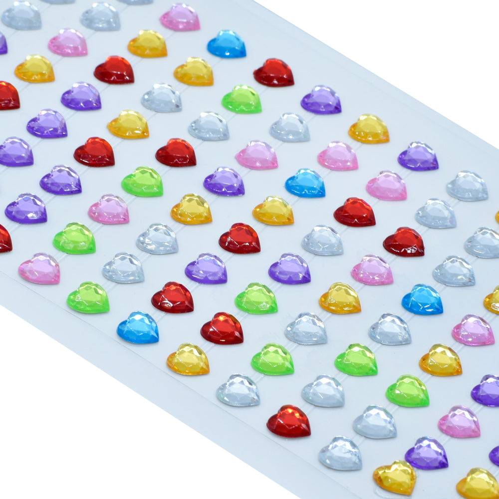 Gift To Love | Heart Gem Stones Sticker | Color : Multicolour | Code : KSQ-AX