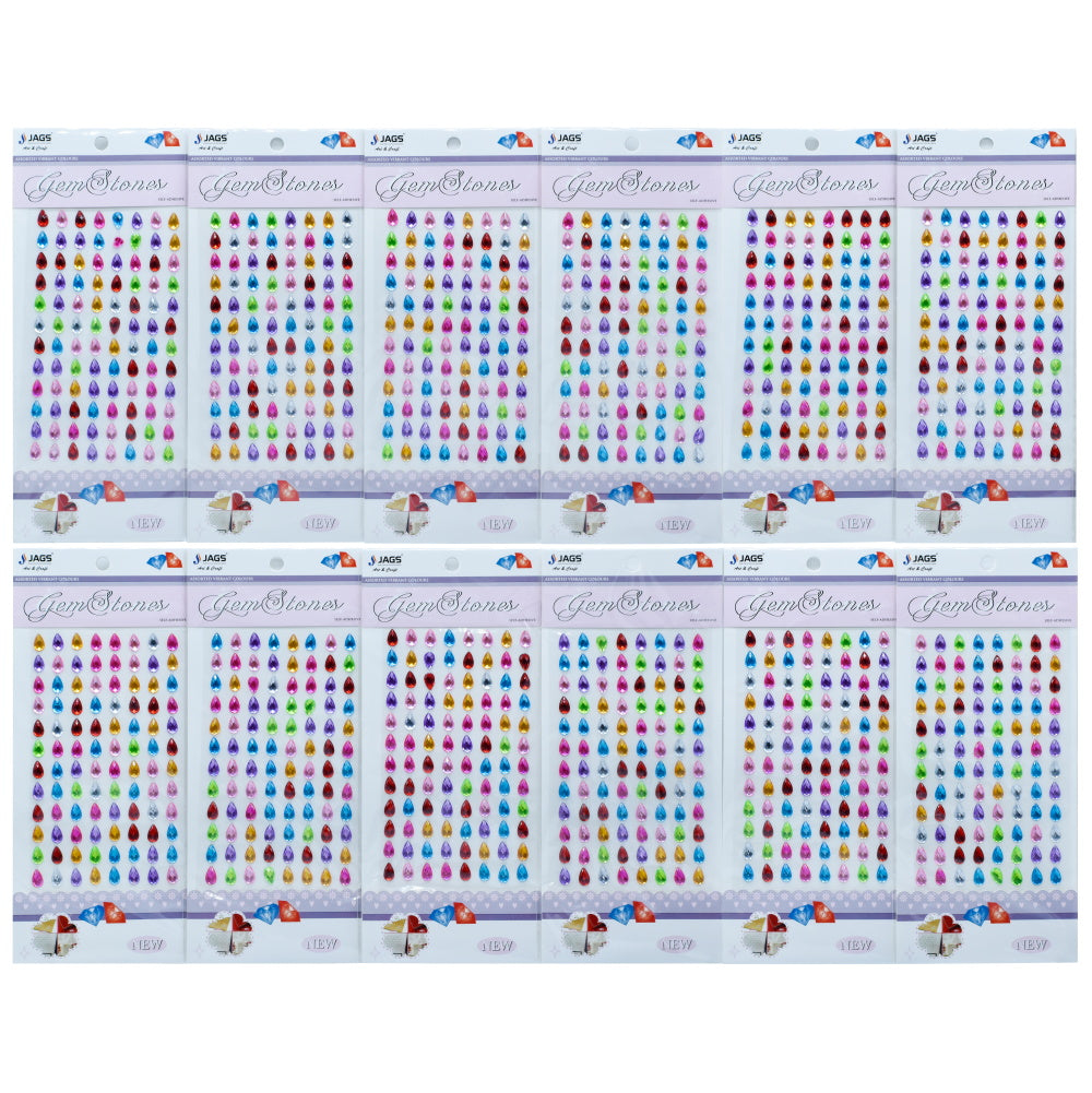 Gift To Love | Oval Gem Stones Sticker | Color : Multicolour | Code : KSQ-SD