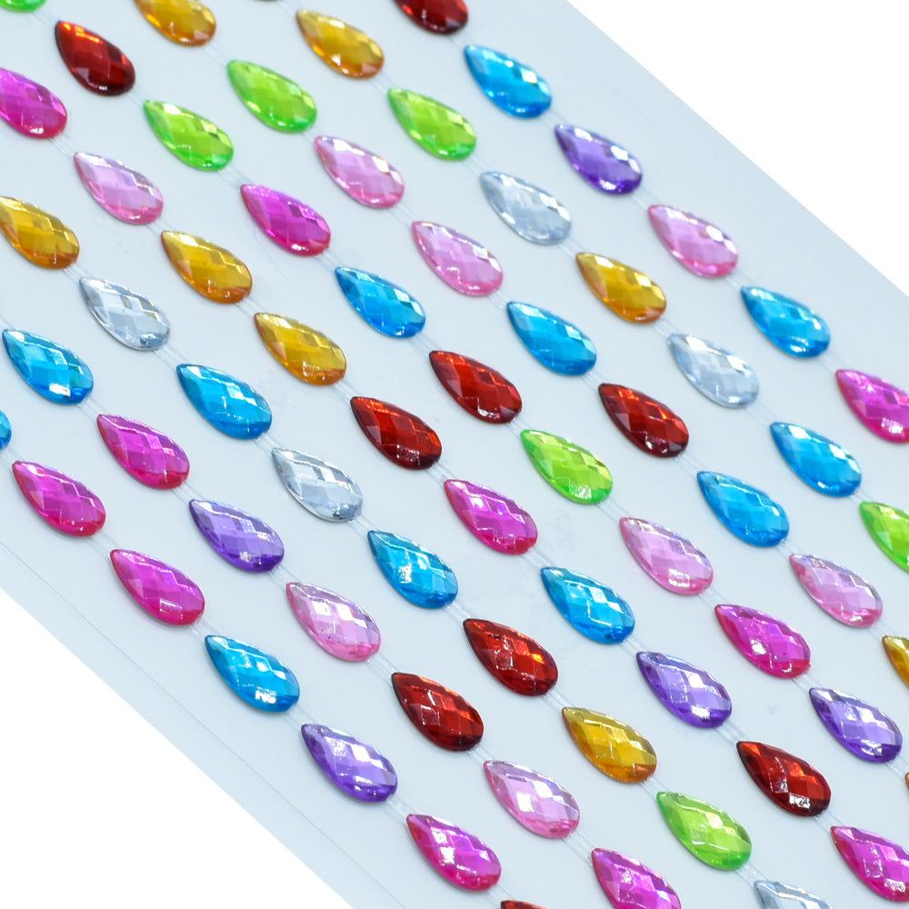 Gift To Love | Oval Gem Stones Sticker | Color : Multicolour | Code : KSQ-SD
