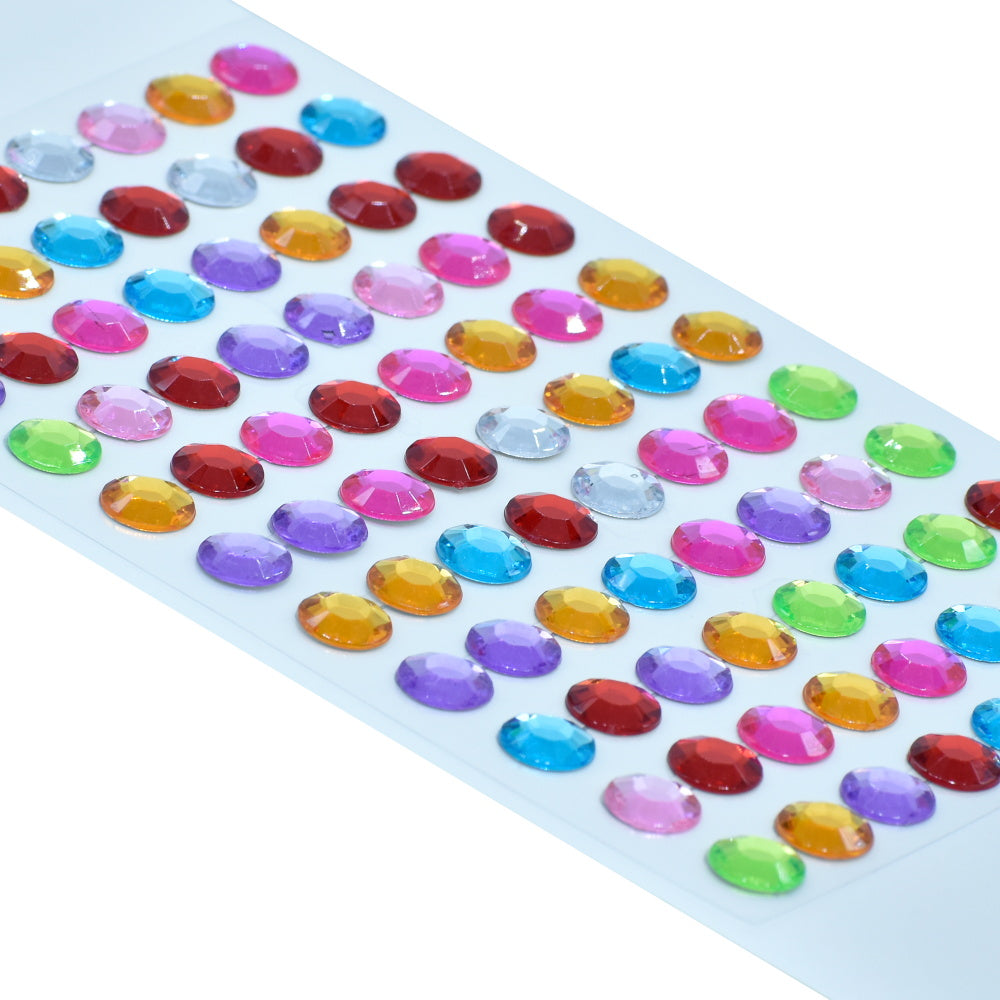 Gift To Love | Round Gem Stones Sticker | Color : Multicolour | Code : KSQ-Z-10