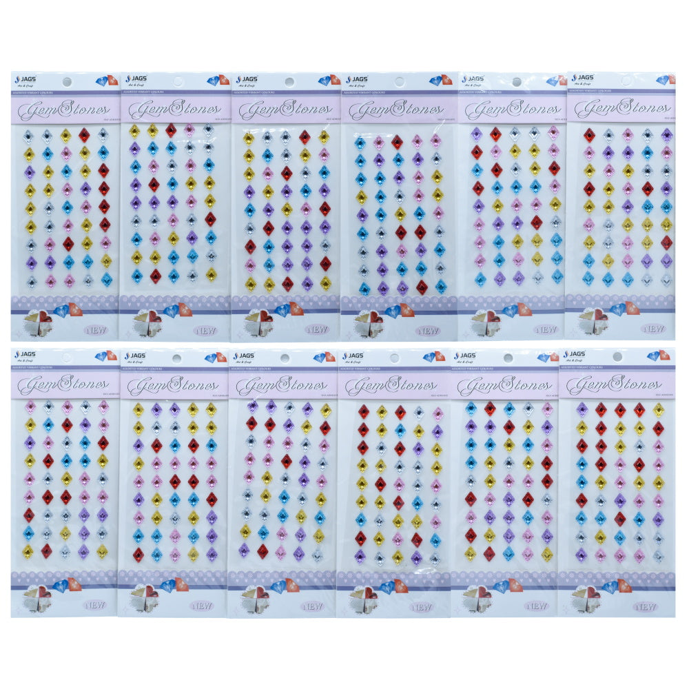 Gift To Love | Rhombus Gem Stones Sticker | Color : Multicolour | Code : KSQ-Z-LX