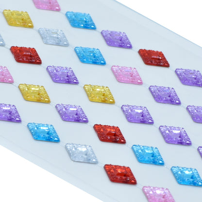 Gift To Love | Rhombus Gem Stones Sticker | Color : Multicolour | Code : KSQ-Z-LX