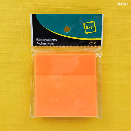 Gift To Love | Sticky Note Plastic | Color : Fluorescent Orange | Size : 3 X 3 | Code : KST04