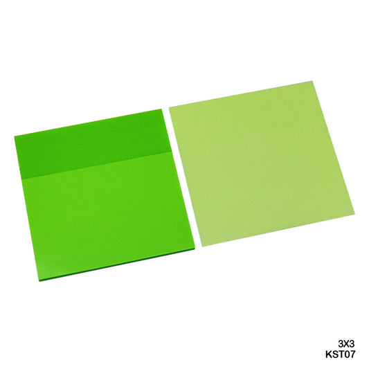 Gift To Love | Sticky Note Plastic | Color : Fluorescent Green | Size : 3 X 3 | Code : KST07