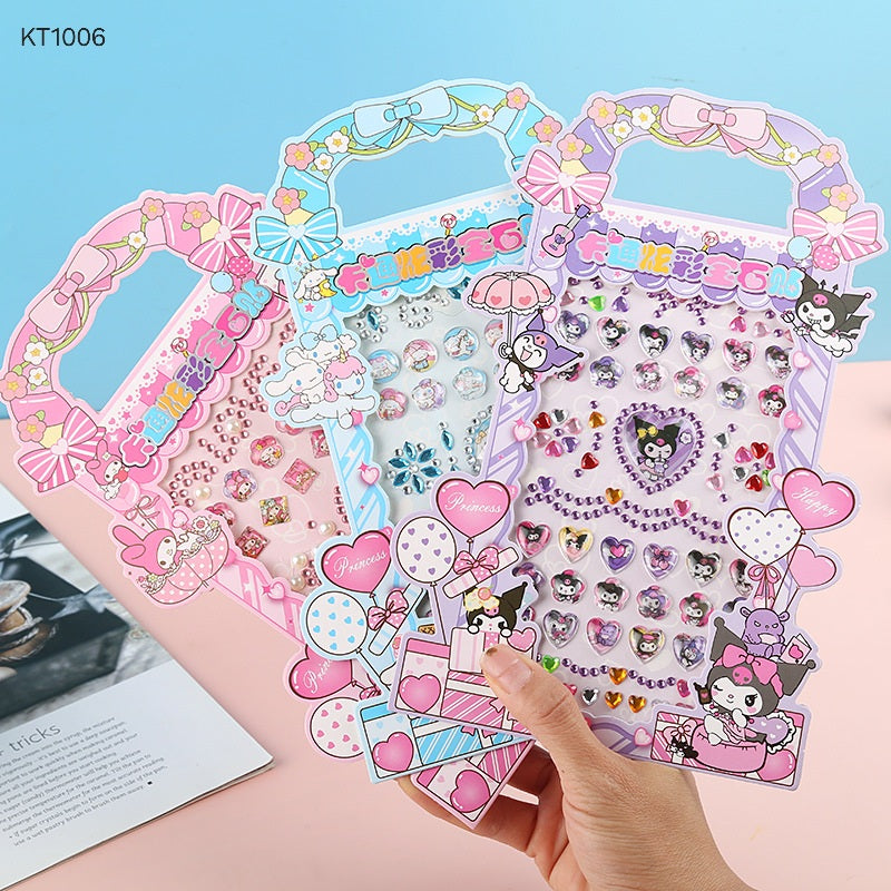 Gift To Love | Cute Cartoon Crystal And Dot Print Sticker | Code : KT1006