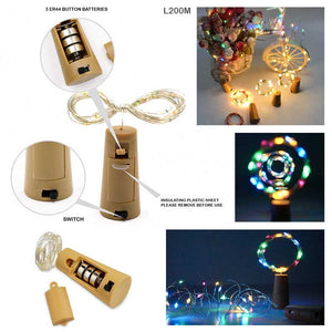 Gift To Love | Led Bottle Cork Light | Color : Multi | Size : 200 Cm | Code : L200M