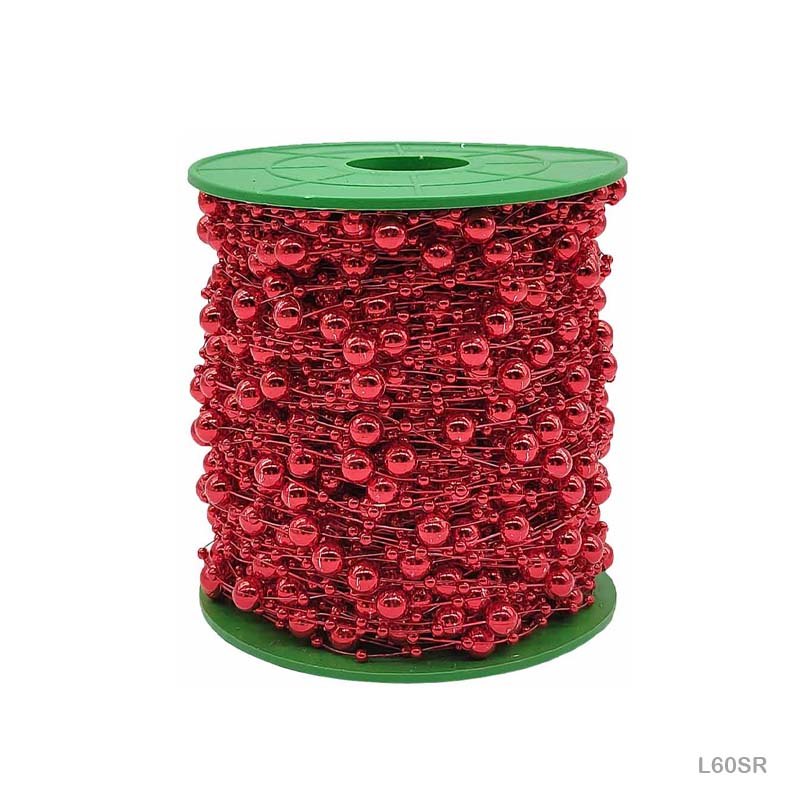 Gift To Love | Pearl Lace Roll | Color : Red | Size : 60 Mtr | Code : L60SR