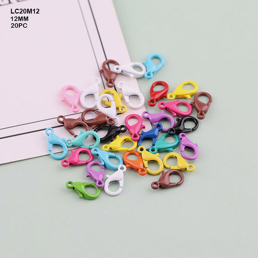Gift To Love | Lobster Clasps Claw Hooks | Color : Multi | Size : 12 Mm | Pcs : 20 Pcs | Code : LC20M12
