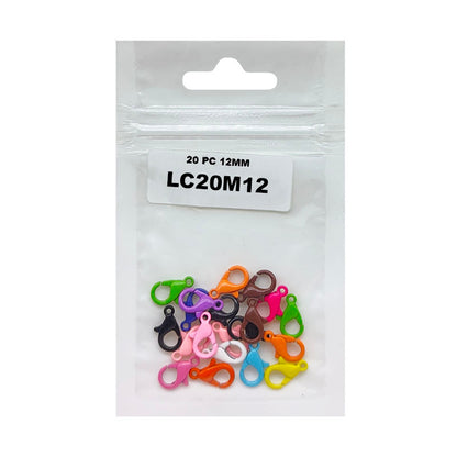 Gift To Love | Lobster Clasps Claw Hooks | Color : Multi | Size : 12 Mm | Pcs : 20 Pcs | Code : LC20M12