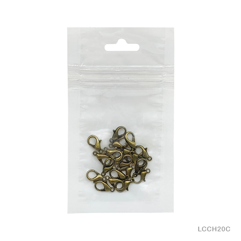 Gift To Love | Lobster Clasps Claw Hooks | Color : Copper | Size : 12 Mm | Pcs : 25 Pcs | Code : LCCH25C