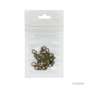 Gift To Love | Lobster Clasps Claw Hooks | Color : Copper | Size : 12 Mm | Pcs : 25 Pcs | Code : LCCH25C