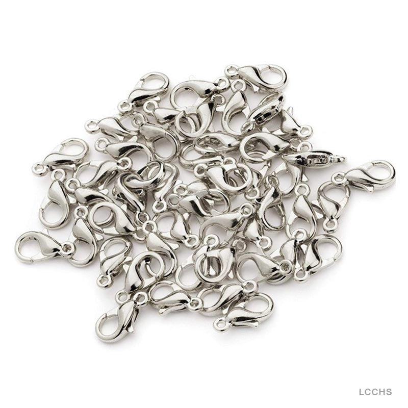 Gift To Love | Lobster Clasps Claw Hooks | Color : Silver | Size : 12 Mm | Pcs : 1000 Pcs | Code : LCCHS