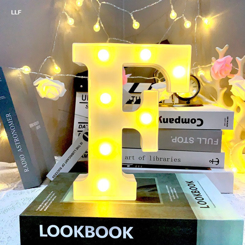 Gift To Love | Led Letter F | Size : 8 Inch | Code : LLF