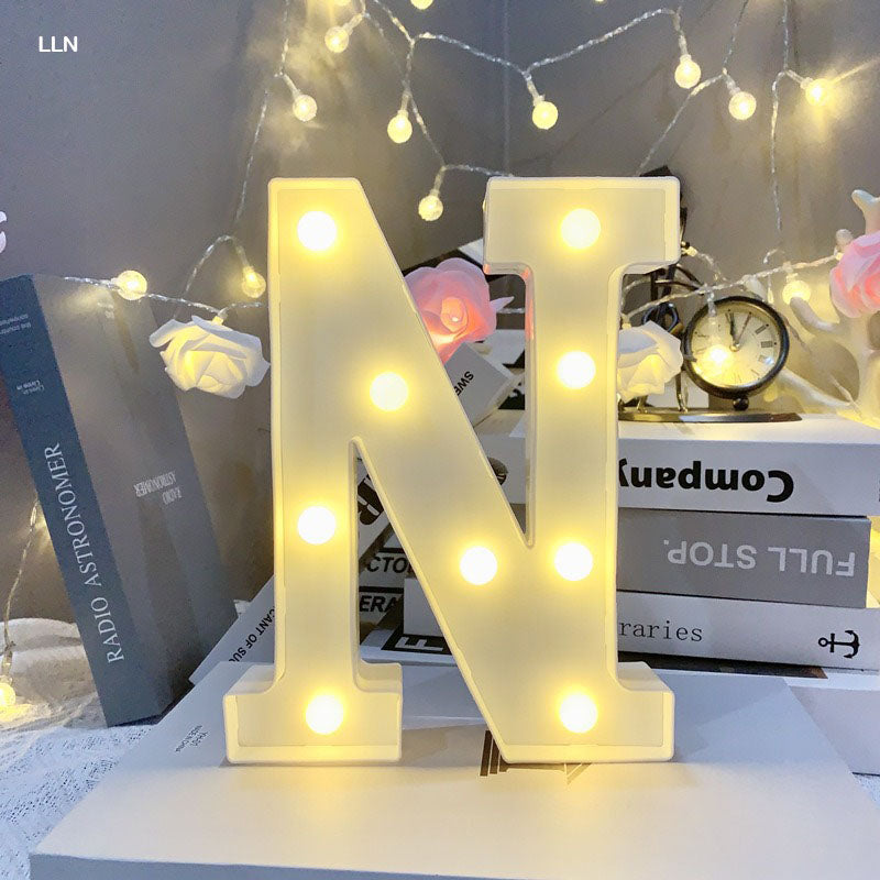 Gift To Love | Led Letter N | Size : 8 Inch | Code : LLN