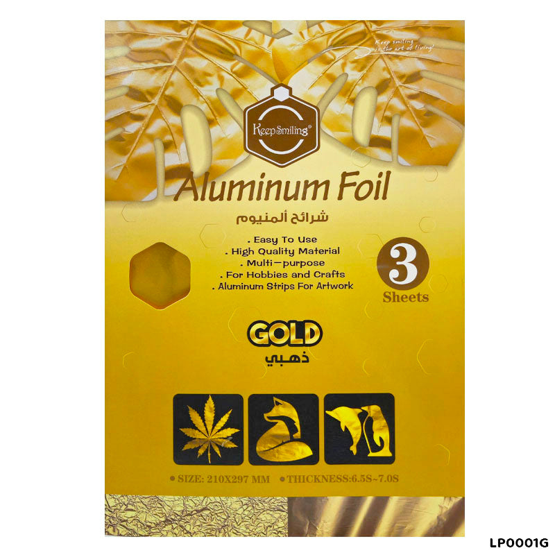 Gift To Love | Foil Paper | Color : Gold | Size : 210 Mm X 297 Mm | Pcs : 3 Pcs | Code : LP0001G