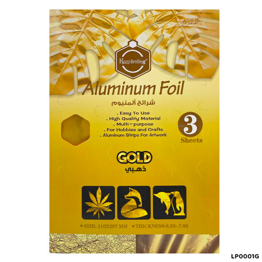 Gift To Love | Foil Paper | Color : Gold | Size : 210 Mm X 297 Mm | Pcs : 3 Pcs | Code : LP0001G