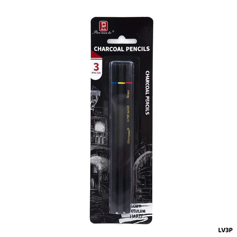 Gift To Love | Charcoal Pencil | Color : Black | Pcs : 3 Pcs | Code : LV3P