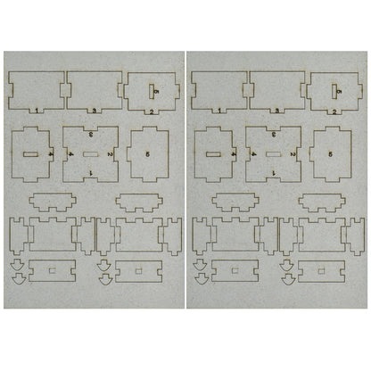 Gift To Love | Mdf 3D Miniature Cutout Drawer Box | Pcs : 2 Pcs | Code : M3MC02