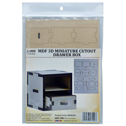 Gift To Love | Mdf 3D Miniature Cutout Drawer Box | Pcs : 2 Pcs | Code : M3MC02