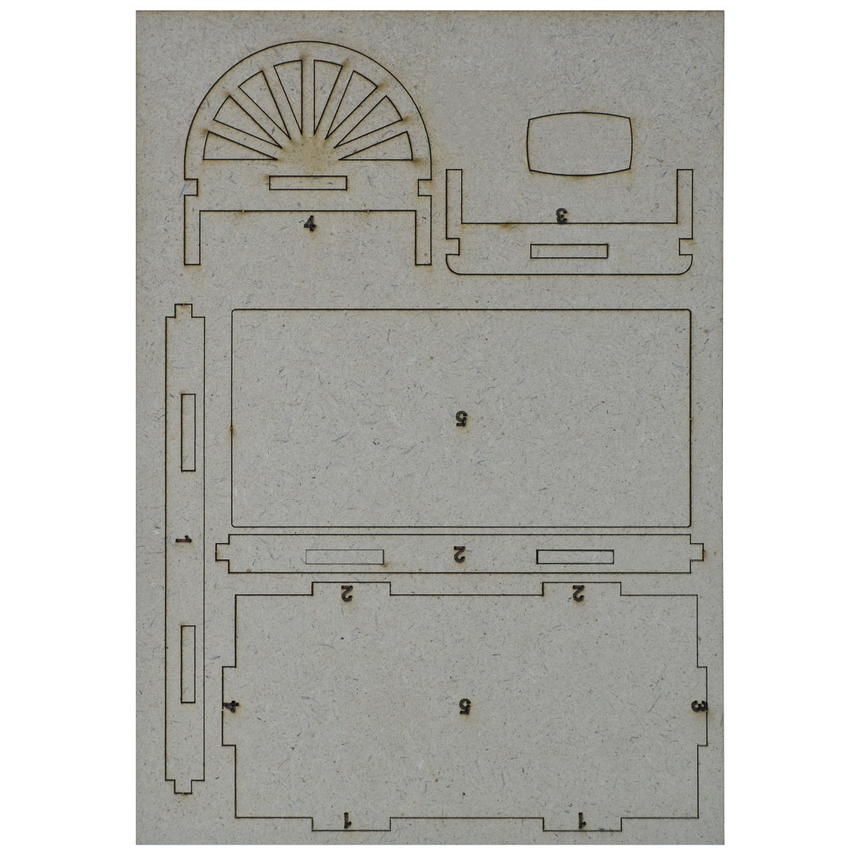 Gift To Love | Mdf 3D Miniature Cutout Vintage Bed | Code : M3MC03