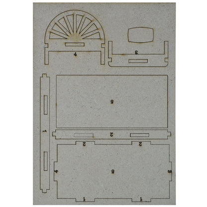 Gift To Love | Mdf 3D Miniature Cutout Vintage Bed | Code : M3MC03