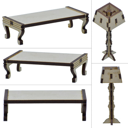 Gift To Love | Mdf 3D Miniature Cutout Table And Lamp | Code : M3MC06