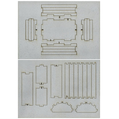 Gift To Love | Mdf 3D Miniature Cutout Sandook Box | Pcs : 2 Pcs | Code : M3MC08