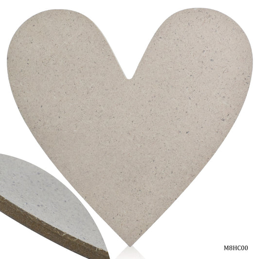 Gift To Love | Mdf Heart Cut Out Sheet | Size : 8 Mm X 8.80 X 9 Inch | Code : M8HC00