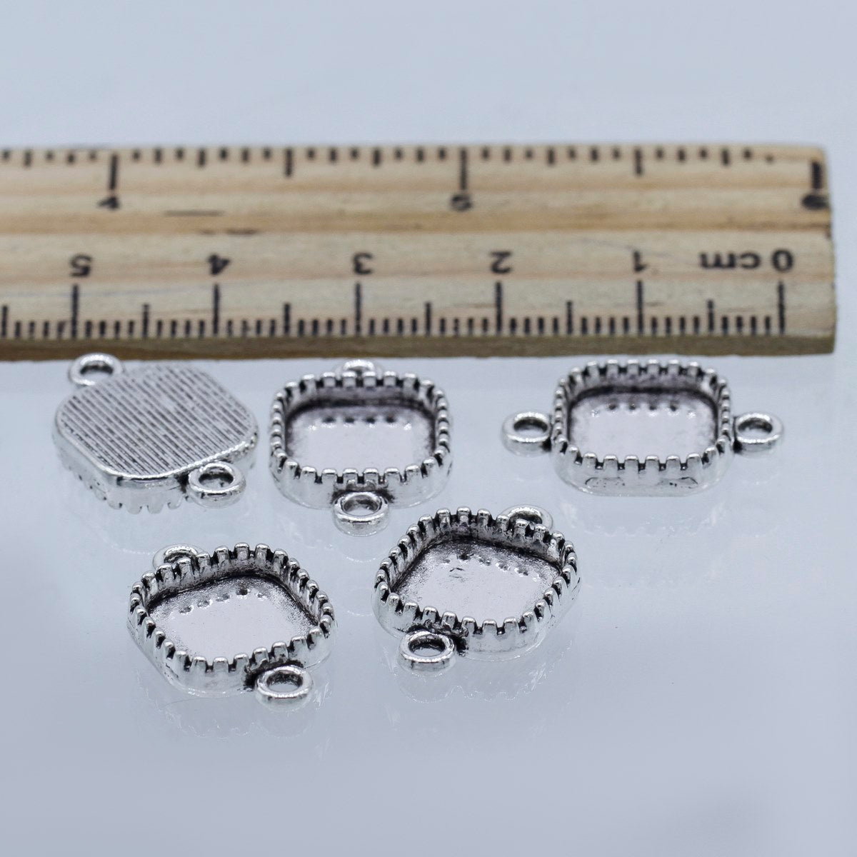 Gift To Love | Metal Craft Fitting Square Double Hole | Pcs : 5 Pcs | Code : MC-1271