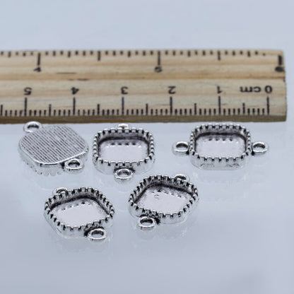 Gift To Love | Metal Craft Fitting Square Double Hole | Pcs : 5 Pcs | Code : MC-1271