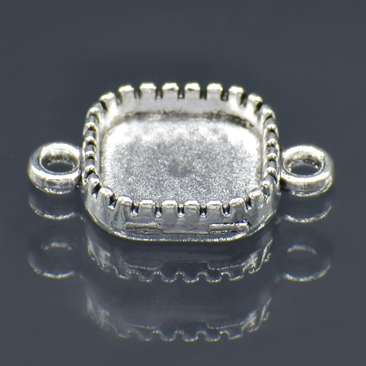 Gift To Love | Metal Craft Fitting Square Double Hole | Pcs : 5 Pcs | Code : MC-1271