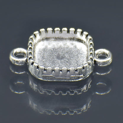 Gift To Love | Metal Craft Fitting Square Double Hole | Pcs : 5 Pcs | Code : MC-1271