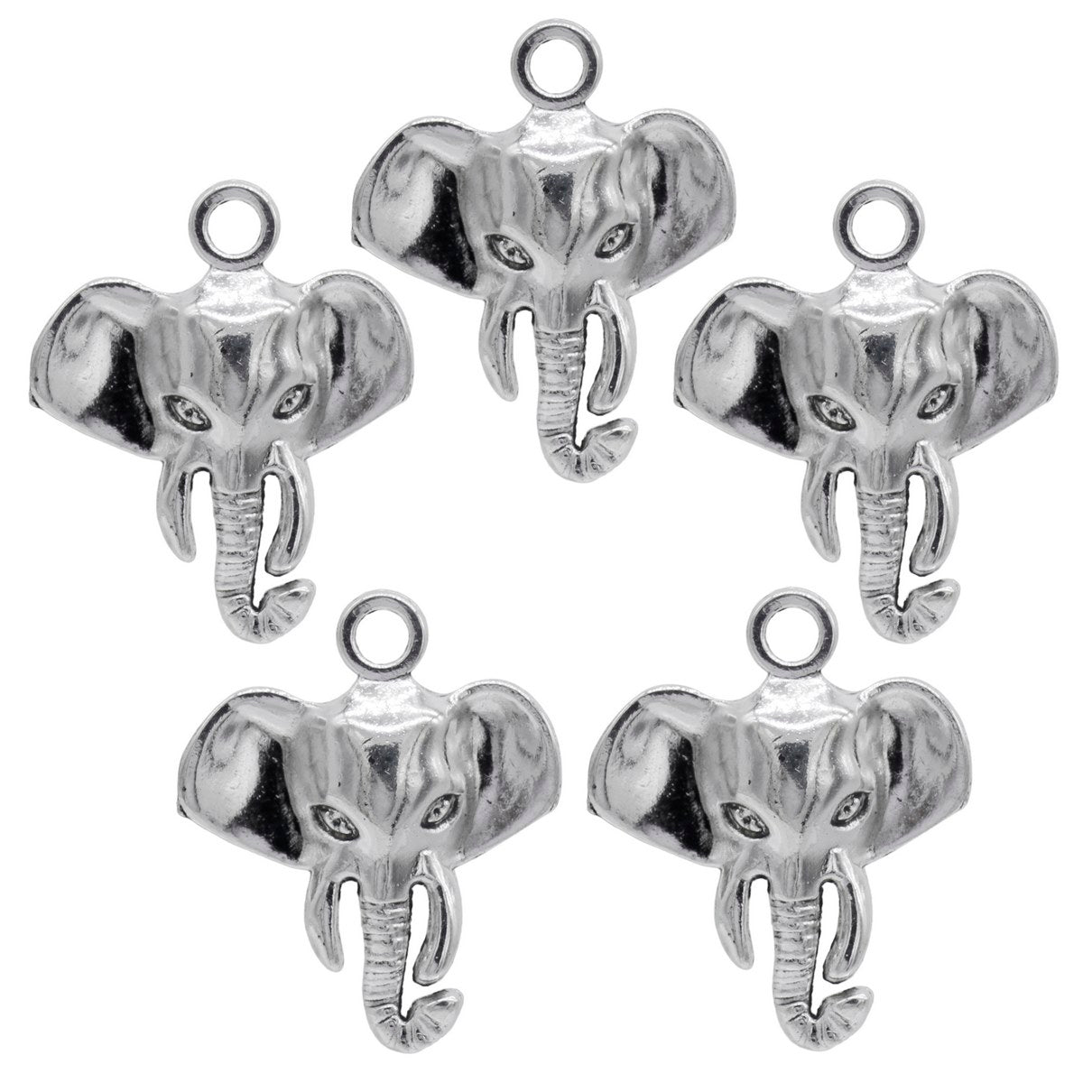 Gift To Love | Metal Craft Fitting Elephant Head | Pcs : 5 Pcs | Code : MC-1478
