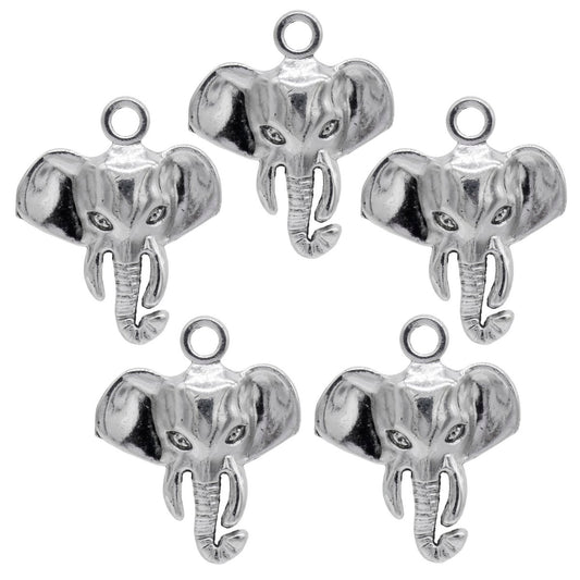 Gift To Love | Metal Craft Fitting Elephant Head | Pcs : 5 Pcs | Code : MC-1478
