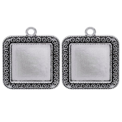 Gift To Love | Metal Craft Fitting Square Mirror | Pcs : 2 Pcs | Code : MC-5334