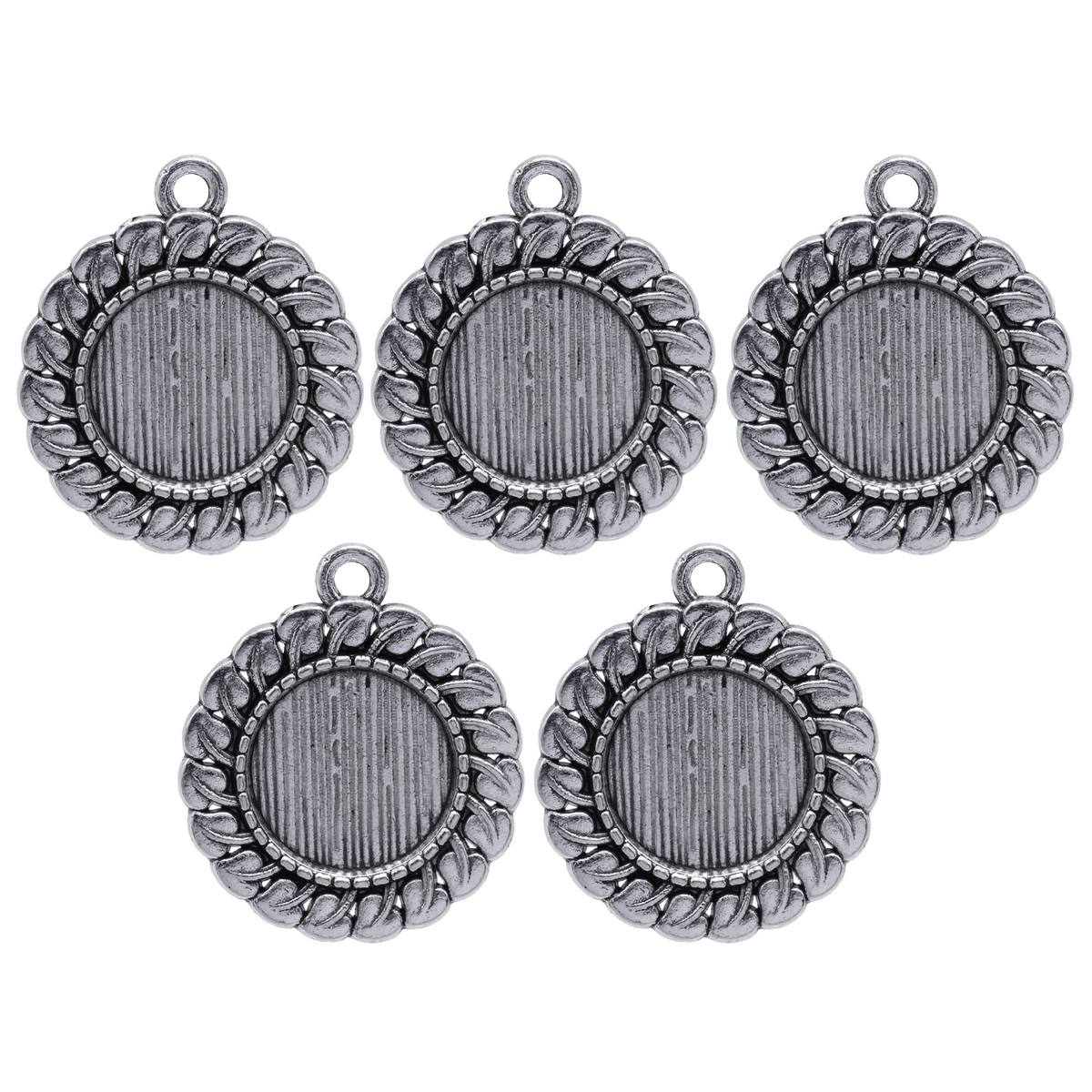 Gift To Love | Metal Craft Fitting Round Mirror | Pcs : 5 Pcs | Code : MC-5441