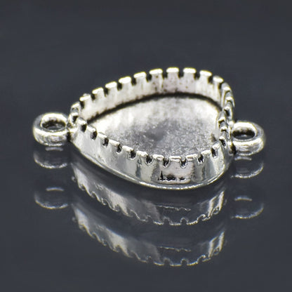 Gift To Love | Metal Craft Fitting Heart Double Hole | Pcs : 5 Pcs | Code : MC-957