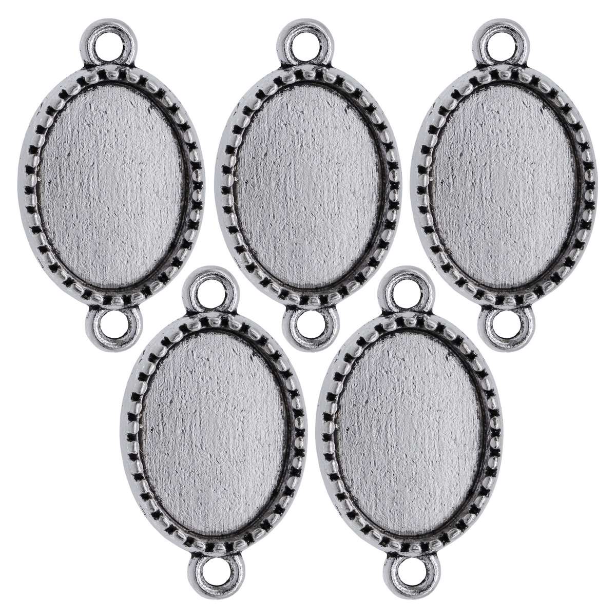 Gift To Love | Metal Craft Fitting Oval Double Hole | Pcs : 5 Pcs | Code : MC-959