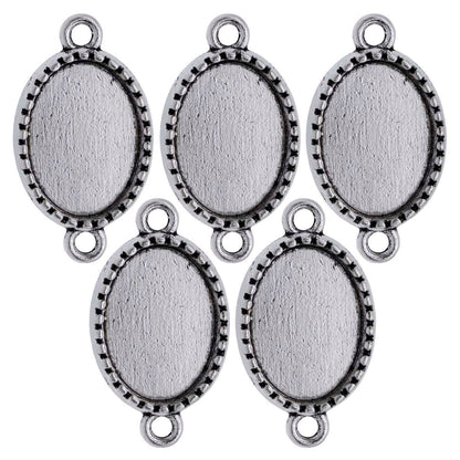 Gift To Love | Metal Craft Fitting Oval Double Hole | Pcs : 5 Pcs | Code : MC-959