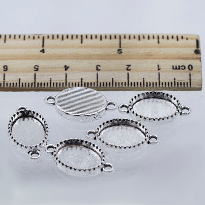 Gift To Love | Metal Craft Fitting Oval Double Hole | Pcs : 5 Pcs | Code : MC-959