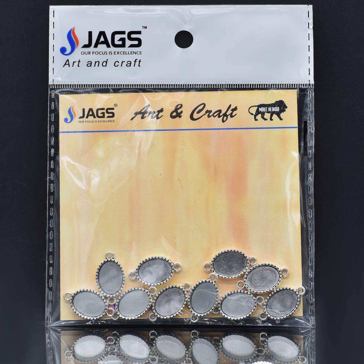 Gift To Love | Metal Craft Fitting Oval Double Hole | Pcs : 5 Pcs | Code : MC-959