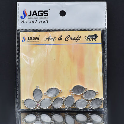 Gift To Love | Metal Craft Fitting Oval Double Hole | Pcs : 5 Pcs | Code : MC-959