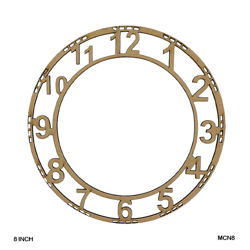 MDF CUTOUT NUMERIC WATCH ROUND 1PCS 8 INCH – GIFT TO LOVE